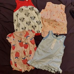 12 month girls romper/dress bundle